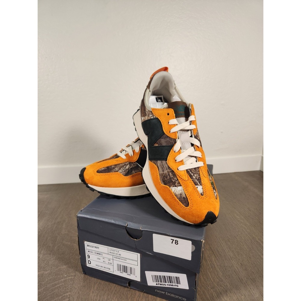 NEW New Balance 327 x Atmos Realtree Lifestyle Orange Camo Size Mens 9 NIB